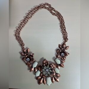 Premier Designs Jewelry Well Spent 16" - 26.5" + 4" Necklace Copper Floral. #BE